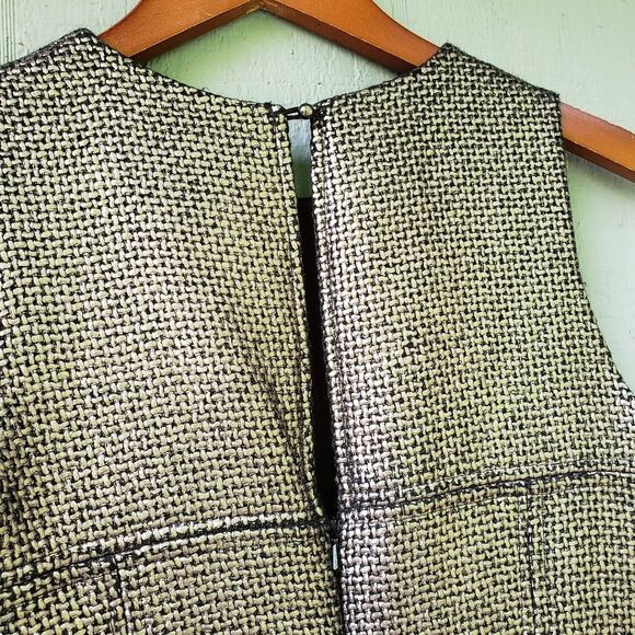Banana Republic Metallic Knit Tweed Dress Career 0 - Picture 4 of 8